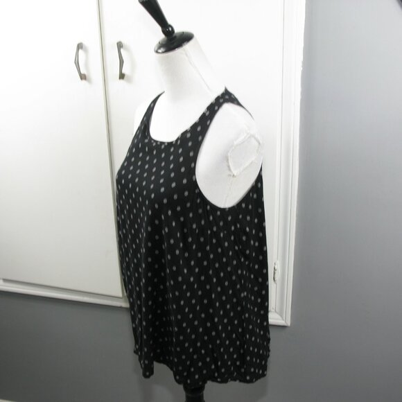 Gap Black/White Patterned Sleeveless Blouse Size Medium - Picture 3 of 6